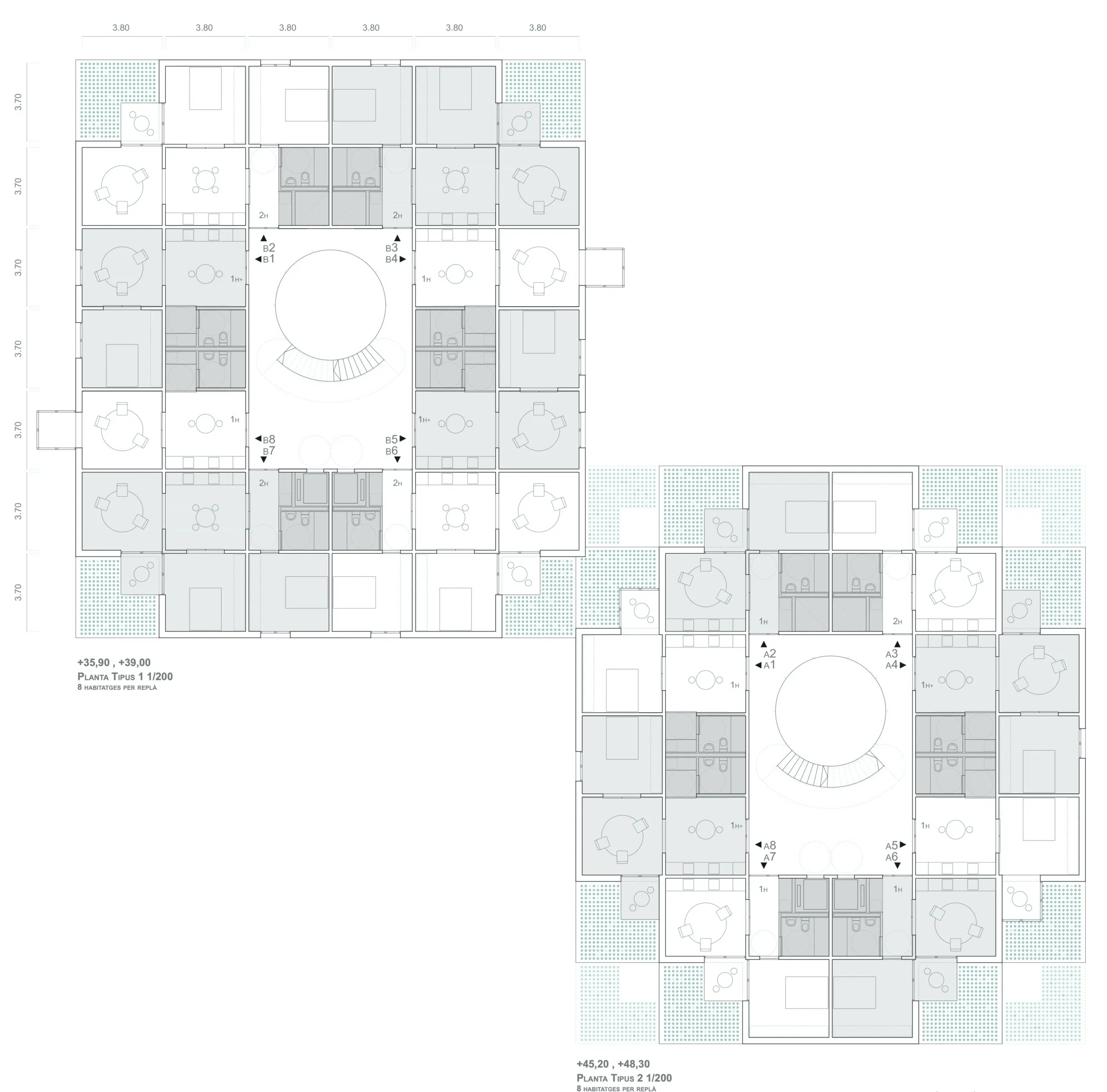 70 habitatges hpo Castelldefels. Estudi d'arquitectura Ramon Valls